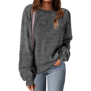 Sweaters for Women Fall Winter 2026 Oversized Pullover Spring Crew Neck Long Sle